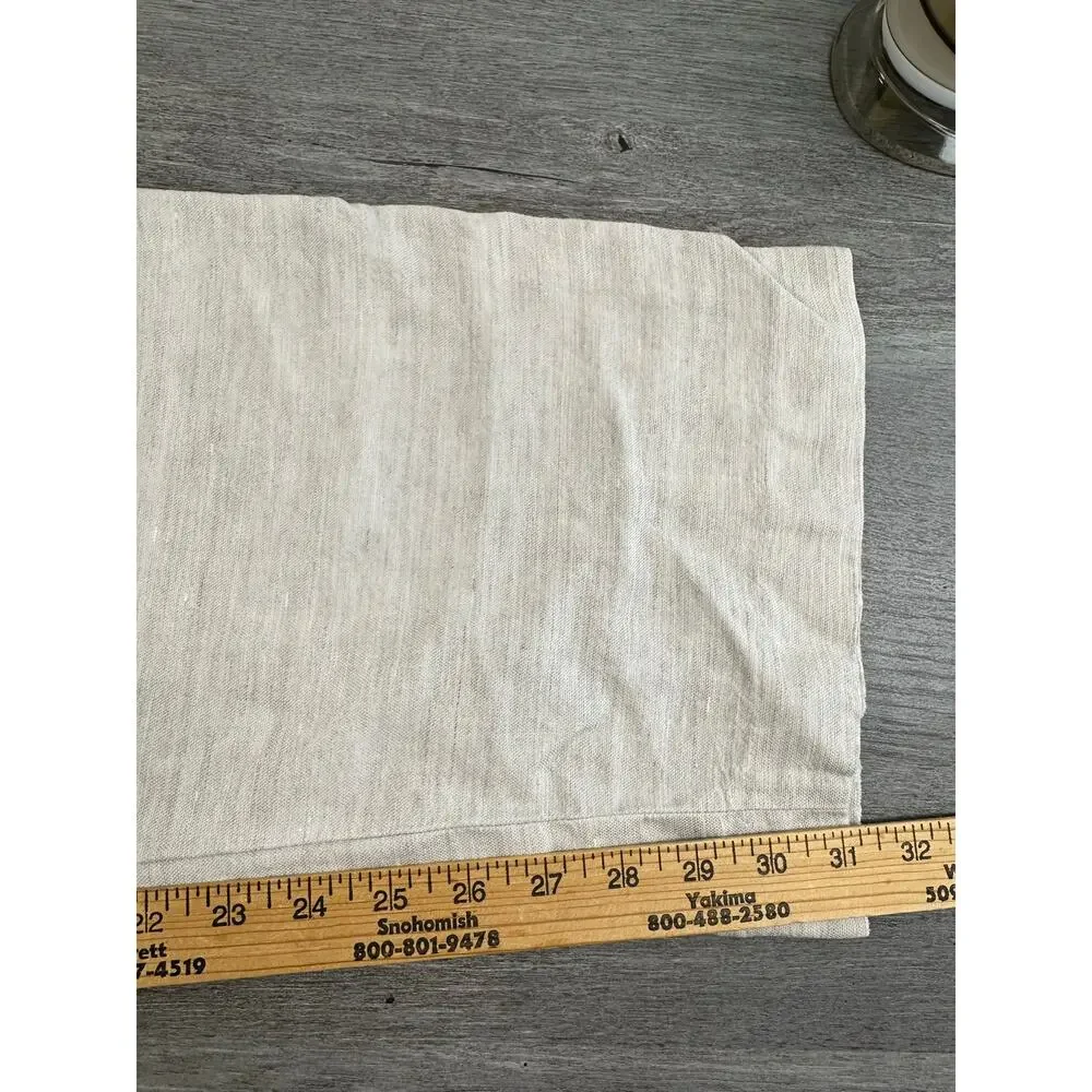 Aritzia Wilfred The Effortless Pant Linen Oatmeal High Waisted Wide Leg 14
